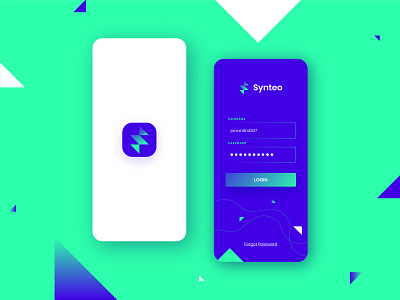 Saas Product Brand Exercise app app design blue branding daily ui design agency geometric design geometric logo geometry green illustrator logo technology triangle triangles ui ui design vector web web design