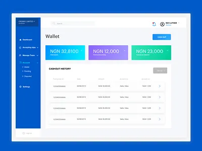 logistics platform wallet