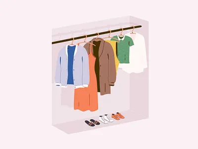 Clothing bio closet clothing design fabric graphic illustration organic pastel sustainable vector