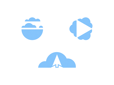 Cloud Marks, II blue brand branding cloud cursor design flat global logo open sky