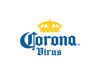 Corona Virus beer brand branding corona design flat graphic design logo logo a day logo challenge logo design logo designer logo inspiration logo mark logo parody logos logotype rahalarts virus