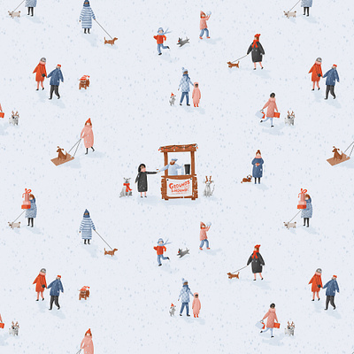 Grounds & Hounds | Pattern design art branding gouache illustration minimal minimalist modern painting pattern design procreate