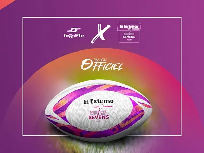 Offcial Supersevens rugby ball ball balloon design french rugby sport