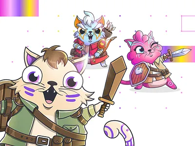 CryptoKitties: Fancy Cats - Page's Gang art direction blockchain character creative crypto cryptokitties dapperlabs design fun gaming illustration kitties