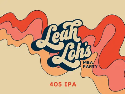 Retro Party Beer 70s beer beer art beer can beer label beverage design beverage packaging can design groovy illustration packaging party retro wavy