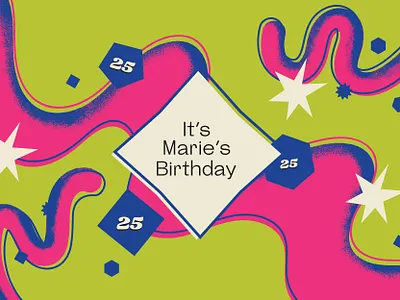 Mid Century Birthday beer beer art beer can beer label beverage design beverage packaging bright design illustration mid century midcentury retro