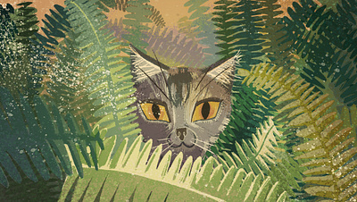 Kitty adobe photoshop art cartoon cat childrens book childrens book illustration digital painting fern illustration illustration art kitty photoshop photoshop art