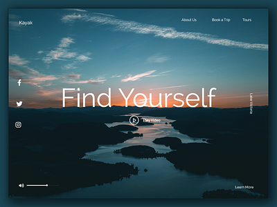 Kayak Rafting Site Concept concept design flat landingpage minimal ui ux web website xd