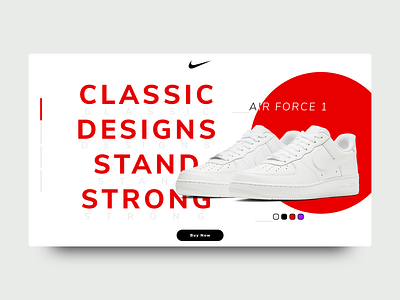 DailyUI #003 - Landing Page branding dailyui design illustration logo nike nike air force nike air force 1 typography ui ux web website