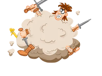 Hordes with Swords cartoon character characters illustration