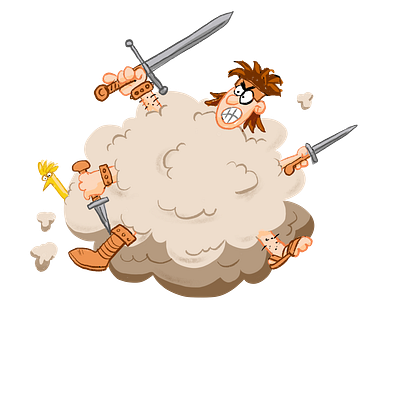 Hordes with Swords cartoon character characters illustration