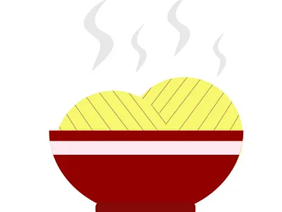 Bowl Of Noodle Soup design drawing gravit designer illustration red