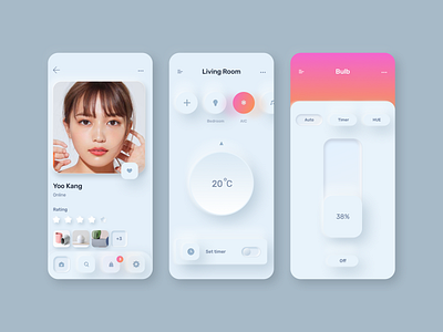 Skeuomorph Kit app clean design figma minimal minimalism neuomorphism sketch skeumorphic skeuomorph app skeuomorphism smart home smarthome tech ui uikit ux