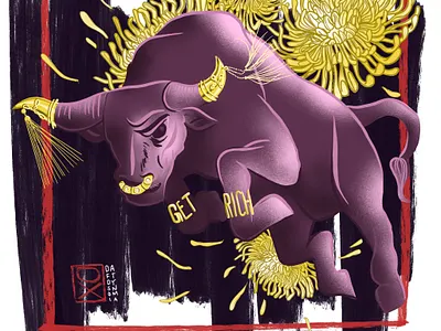 Chinese Zodiac OX chinese culture chinese new year illustration lunar new year ox