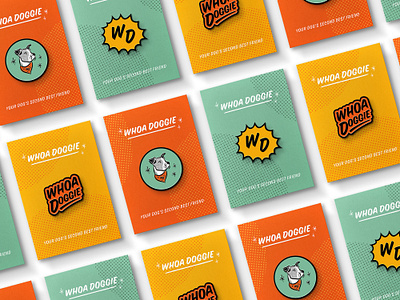 Whoa Doggie Enamel Pins brand brand design brand identity branding branding design chicago design dog illustration dogs enamel pins graphic design illustration pins retro vintage