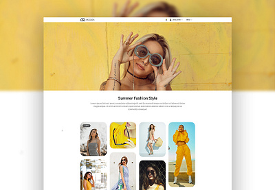 Exploration moodboard for fashion designer landing page fashion flat illustrator indonesia modern moodboard mooden ngalamproject photoshop simple sketch ui web webdesign website xd yellow