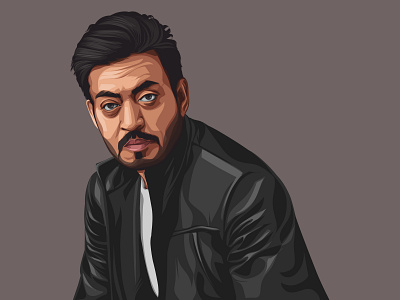 Indian Actor Irfan Khan Vector Illustration actor illustration indian letsvectorize photo to vector vector vectorart vectorise