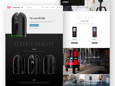 Leica Website Design design ecommerce home page landing product redesign typography ui ux website website design