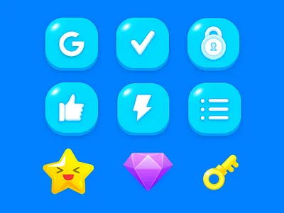 Kids UI Elements adobexd android app design icon illustration kiddo kids mobile muse schools toddlers ui ux