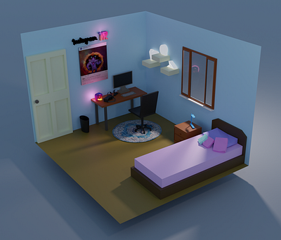 LP Room 1 3d art blender illustration