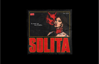 Alternate Album Cover for Kali Uchis's "Solita" 40s horror movie 80s album art album cover album cover design devil illustration kali uchis music pearls retro spanish typography vhs tape vintage vinyl vinyl cover