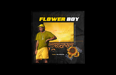 Alternate Album Cover for Tyler, The Creator's "Flower Boy" album art album cover album cover design concept art design music photoshop street typography vinyl