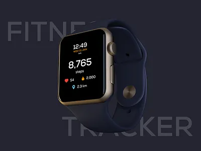 Fitness Tracker Apple Watch Face animation app apple apple music apple watch design dribbble fitness app fitness tracker logo tracker typography ui ux