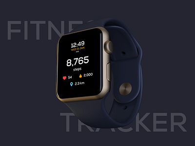 Fitness Tracker Apple Watch Face animation app apple apple music apple watch design dribbble fitness app fitness tracker logo tracker typography ui ux