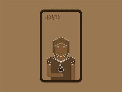 Jörd - Norse Mythology character design god grid illustration lineart minimal nordic norse mythology playing card