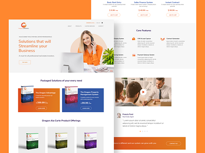 DRAGON - Web Design property real estate solution web app website website concept website design