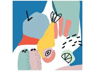 Kitchen background digital flat foodillustration illustration minimalism shapes simple trend