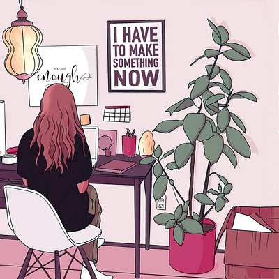 Artist Brain freelance girlillustration illustration
