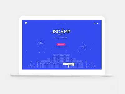 JSCamp Romania Website design flat interface design logo ui vector web