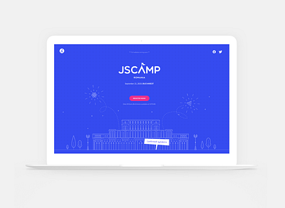 JSCamp Romania Website design flat interface design logo ui vector web