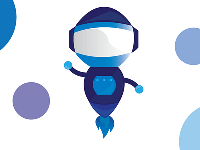 Mascot Illustration character design dribbble first illustration robot rocket