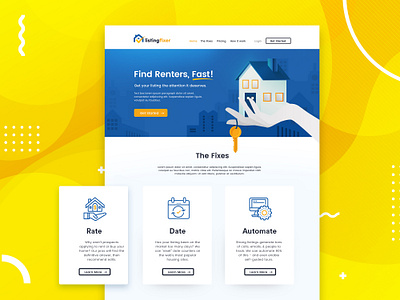 Property listing - landing page design app clean website concept creative creative website hire hire web designer landing page landingpage modern website property real estate realestate realtor saas web design web designer web illustration webdesign website