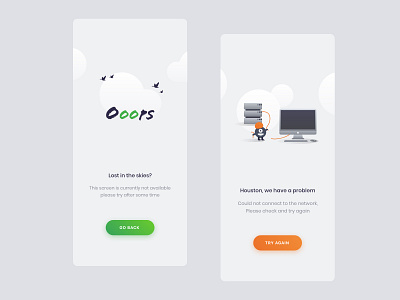 Error Screens Vol 01 design empty screen empty states error error 404 error failed error message error page failed illustrations ios ios app iphonex minimalist illustrations mobile app no state ui uidesign uiux vector