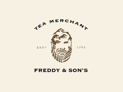 Tea Merchant Freddy & Son's branding custom design graphic icon identity lettering logo logomark packaging tea typography vector