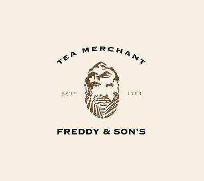 Tea Merchant Freddy & Son's branding custom design graphic icon identity lettering logo logomark packaging tea typography vector