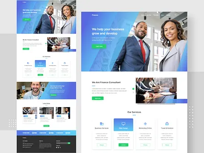 Business & Consultant Web Design available blue business clean consultant elegant finance formal gradient inspiration interface design modern popular professional services simple trending ui ux website