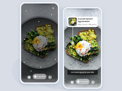 AI Calorie Counter ai app calorie camera concept counter design food health healthcare interaction interface minimal user experience user interface ux