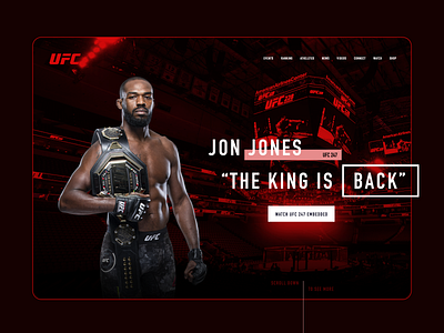 UI - Aggressive UFC Landing Page creative design designer experiment fight fighter interactive landing page ufc ui uidesign ux uxdesign webdesign