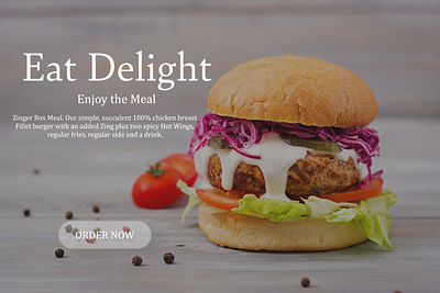 Web Landing Page adobexd burger creative design fiverr fiverrgigs graphic designer