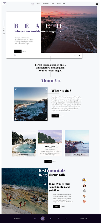 Beach Landing_Page ui ux design