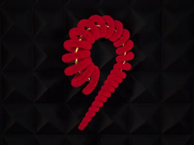 36 Days Of Type 2019. 9. 36 days of type 36daysoftype 36daysoftype06 3d abstract alphabet art c4d c4d42 character cinema4d design generative gold hairs illustration number numbers print typography