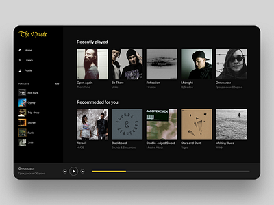 The Music app dashboard interaction karaoke music platforms player product design software song stream tracks web deisgn
