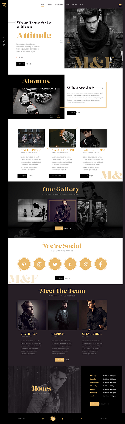 Men's Fashion Landing_Page design ui ux
