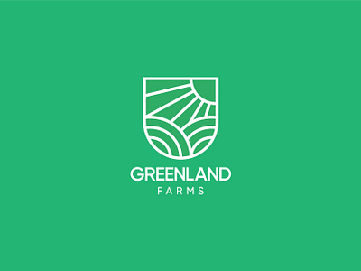 Greenland Farms branding business branding creative creativity design studio design system farm farmer farms food fruits graphic design graphic designer landscape logo mark logotype natural symbol vegetables wordmark