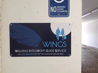 Lehigh Valley International Airport logo and signage branding design logo