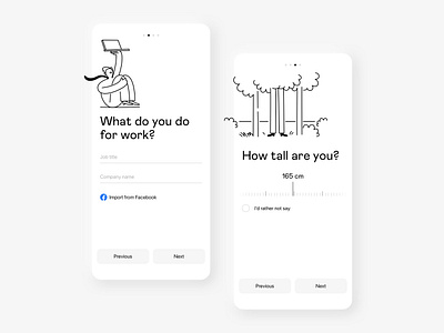 Profile completion app clean concept illustration ui ux